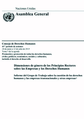 Dimensiones de género de los Principios Rectores sobre las Empresas y los Derechos Humanos. Informe del Grupo de Trabajo sobre la cuestión de los derechos humanos de las empresas transnacionales y otras empresas.