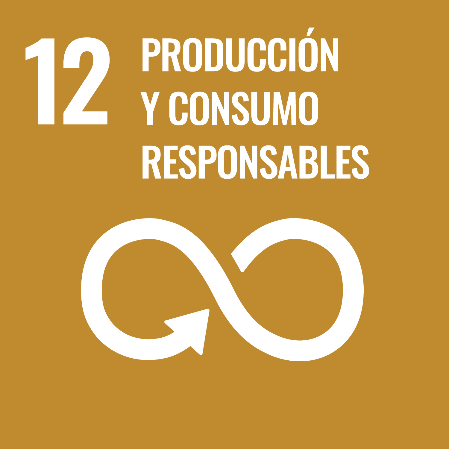 ODS 12 Producción y consumo responsables Objetivo de Desarrollo Sostenible 12 ONU Icono Símbolo Español