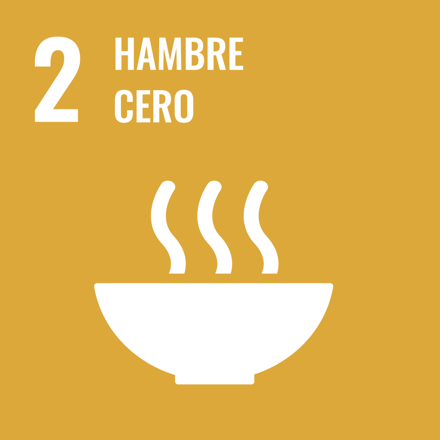 Icono Símbolo ODS 2 Objetivos de Desarrollo Humano 2 Hambre cero ONU