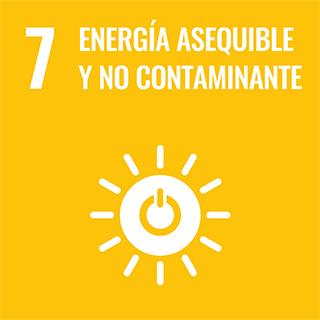 Icono símbolo ODS 7 Energía asequible y no contaminante Objetivo de Desarrollo Sostenible ONU de la Agenda 2030