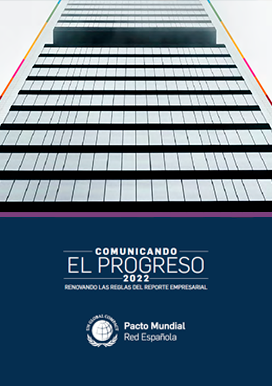 Portada Comunicando el Progreso 2022. Estudio sobre empresas, Agenda 2030 y Diez Principios