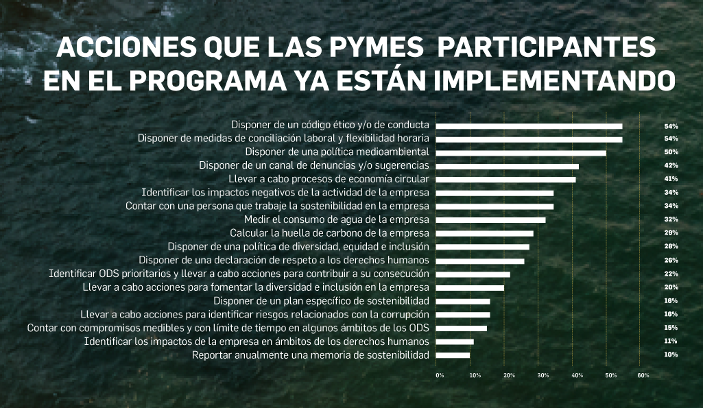 Proveedores sostenibles - Acciones que las pymes participantes están implementando